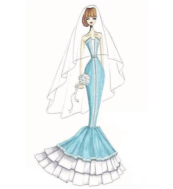 婚紗手稿-婚紗禮服設(shè)計(jì)-服裝設(shè)計(jì)