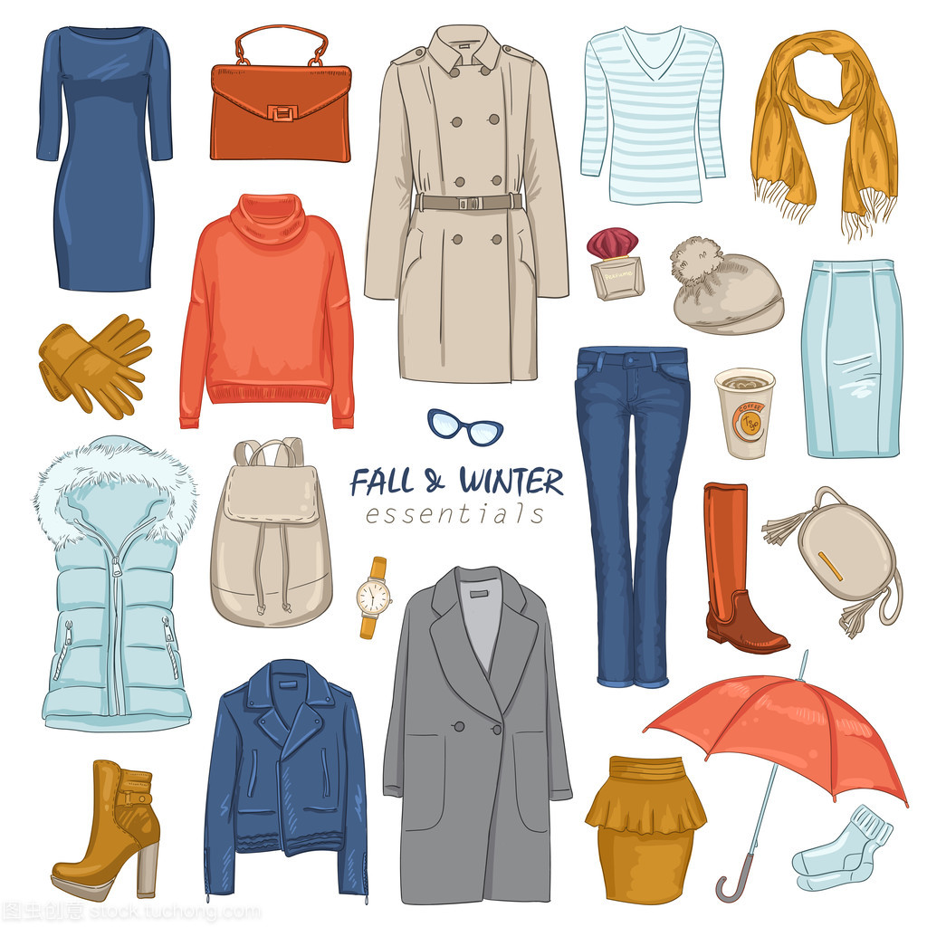 款式新穎的服裝圖標(biāo)集