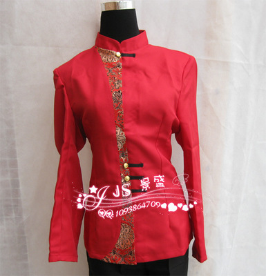 【新款中的靚款 酒店制服 酒店服裝 女服務員工作服熱銷長袖JS135】價格,廠家,圖片,制服、工作服,廣州市番禺區大石景盛酒店用品經營部-