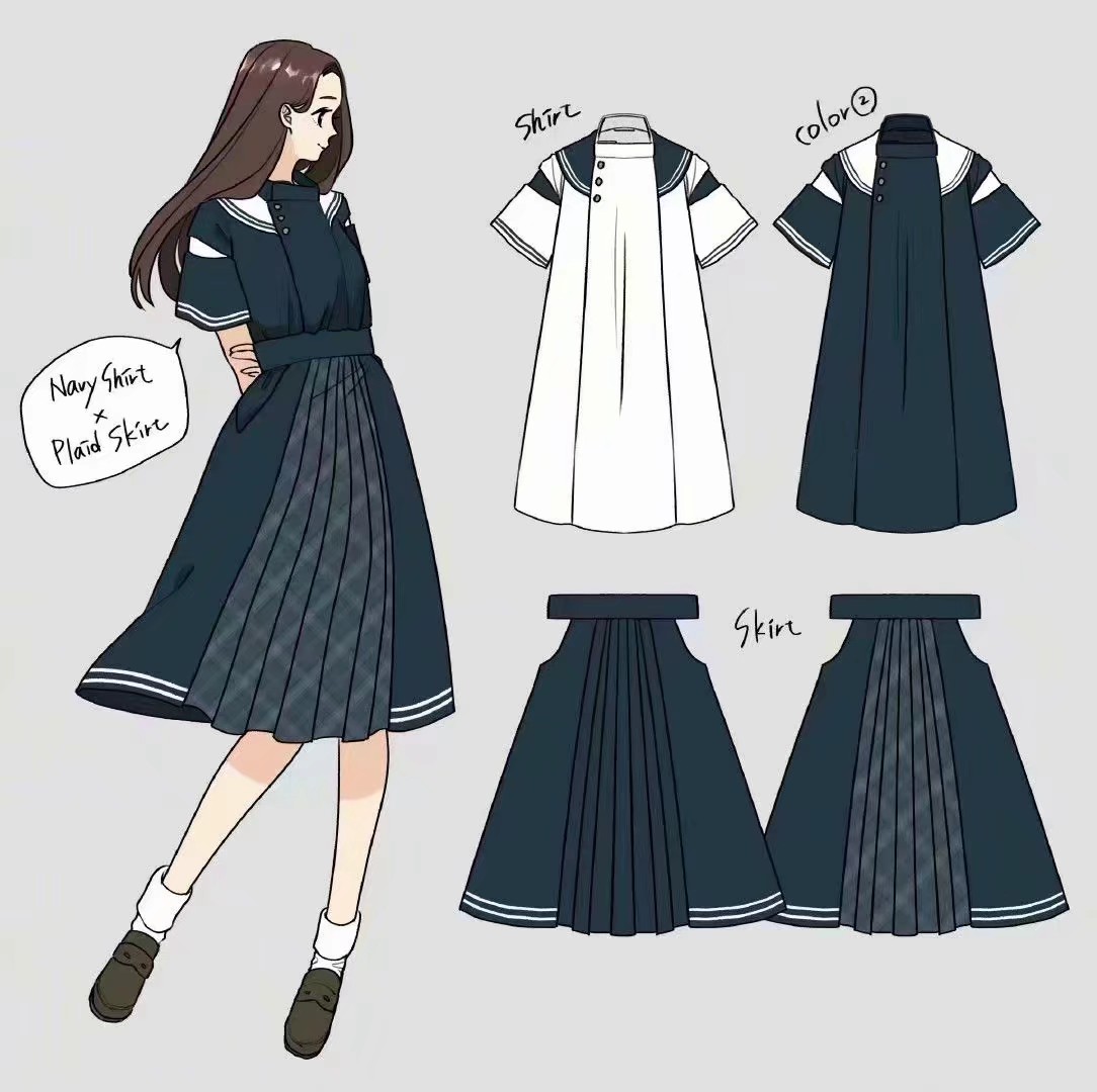 服裝設(shè)計 和風 jk