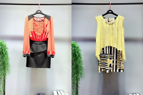 2018朵以休閑時尚夏裝 精品t恤連衣裙女裝陳列